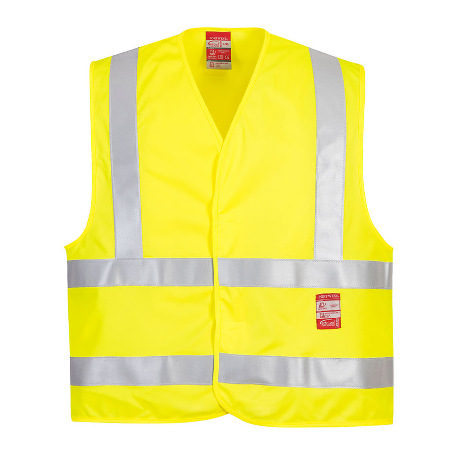 FR75 Flame Resistant Type R Class II Safety Vest - Yellow