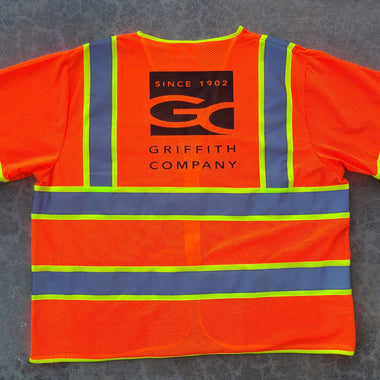 3600-Griffith Class III Type R Safety Vest - Orange