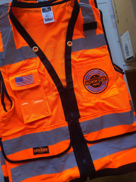 SV59Z Orange Heavy Duty Surveyor Safety Vest