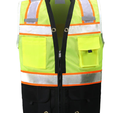 544BKC Premium Two-Tone Surveyor's Vest - Black