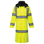 UH447 - Hi-Vis Reversible Rain Coat 48" Yellow/Black