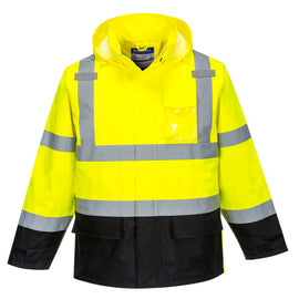 US366 Contrast Rain Jacket Yellow/Black