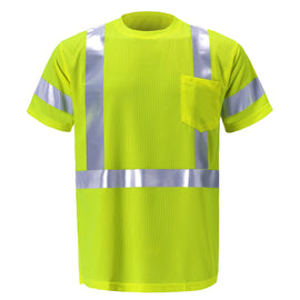 TB115 Short Sleeve Class III Safety Shirt - Lime